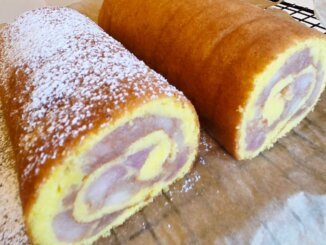 Vyniotinis su karamelizuotais obuolių gabaliukais